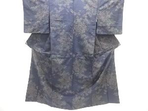 牡丹模様織り出し手織り紬着物